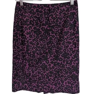 Banana Republic Animal Print Pencil Skirt Sz 4